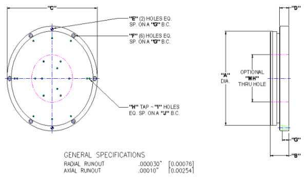 Rotary Table Dimensional Info