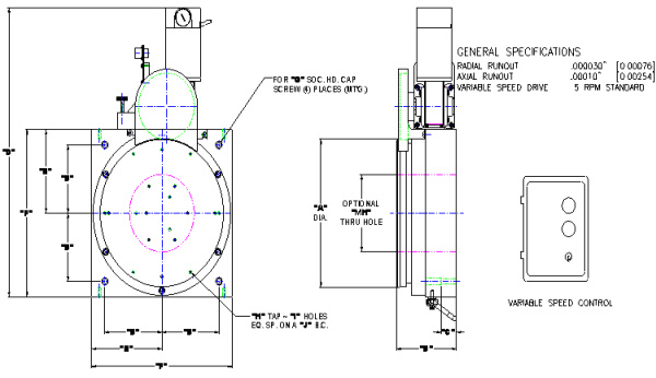 Rotary Table Dimensional Info